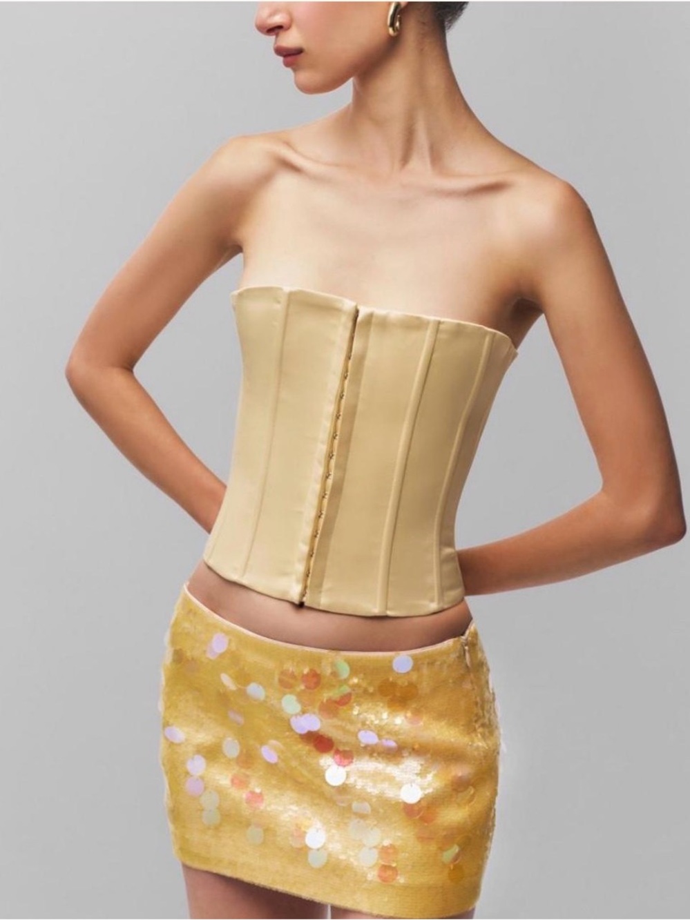 Danielle guizio yellow corset top